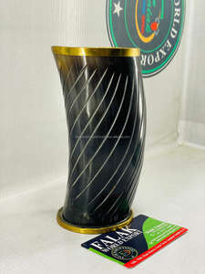 Copa de vino de cuerno de buey pulido auténtico, Copas de cuerno de búfalo vikingo de estilo Animal para uso en camping y hotel de Falak World Export - Product Image 4