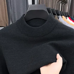 Suéter de Punto Verde Oscuro para Mujer, Cuello Alto, Color Sólido, Casual, Manga Larga, Top de Otoño - Product Image 2