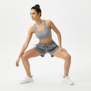 Private Label Unisex Summer Solid Loose Fit Gym <b>Shorts</b> Breathable Four-Way <b>Stretch</b> Lightweight Quick Dry Spandex/Nylon - Product Image 5