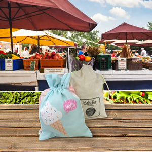 Pochette de sac à provisions en toile multifonctionnelle conçue sur mesure avec poignée en coton logo en maille de camouflage imprimé pour le voyage - Product Image 1