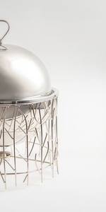 Moderno Calentador de Comida Tipo Buffet, Esfera de Acero Inoxidable, con Base de Diseño de Nido de Pájaro, para Hotel - Product Image 6