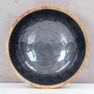 Tazón de Madera de Lujo Ecológico y Personalizable, Forma Redondeada, Superficie Natural Lisa, Estilo Americano, Vajilla para Fiestas y Cenas Elegantes - Product Image 6
