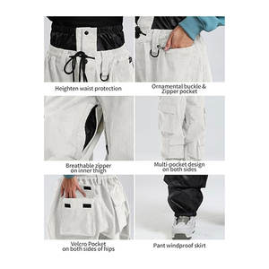 Pantalones de Snowboard Holgados para Hombre y Mujer, Pantalones de Esquí con Múltiples Bolsillos, Ajuste Holgado, Casuales, para Deportes de Invierno al Aire Libre, Impermeables - Product Image 5