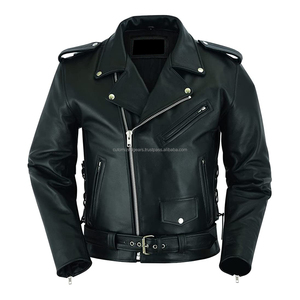 Veste de vélo en cuir noir de haute qualité pour hommes Top Fashion Design PU/cuir véritable idéal pour le streetwear et la moto - Product Image 4