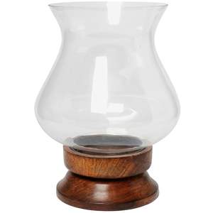 Ensemble de lanternes classiques en bois tourné avec verre, lanternes hautes traditionnelles pour des présentations élégantes sur table et cheminée - Product Image 6