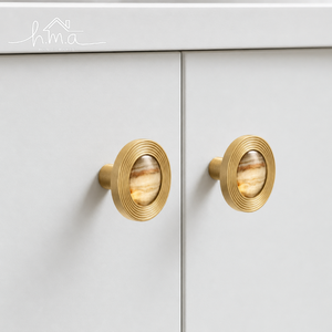 White Marble Brass Cabinet Knob Modern Geometric Drawer <b>Pull</b> Rectangular Dresser <b>Door</b> <b>Handle</b> Luxury Furniture Hardware - Product Image 2