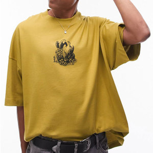 เสื้อยืดคอตตอนสกรีนโลโก้แบบกำหนดเอง แขนสั้น สไตล์ลำลอง ยูนิเซ็กส์ สตรีทแวร์ เสื้อยืดผู้ชาย ขายส่ง - Product Image 4