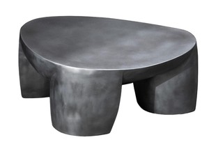 Mesa de Centro Moderna de Aluminio con Forma Orgánica, Diseño Metálico de Lujo, Duradera y Fácil de Limpiar, Mueble Contemporáneo para el Hogar - Product Image 5