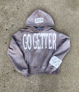 Sudadera con Capucha Topshow Streetwear, de Algodón French Terry, Lavado Ácido, Estilo Vintage, con Logotipo Personalizado, Talla Grande, Lavado a la Piedra, Efecto Desgastado por el Sol - Product Image 4