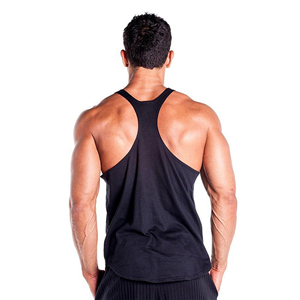 Workout Men Tank Top Knitted Casual Breathable Lightweight Stretch Fabric Compression Custom Printed O-neck For Sports <b>Running</b> - Product Image 5