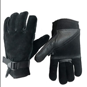 Guantes de Rapel Resistentes al Calor, de Cuero Vacuno, con Forro Polar Cálido, Protección UV, Antideslizantes, Dedos Completos, para Esquí al Aire Libre - Product Image 1