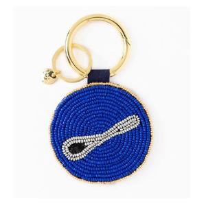 Porte-clés rond perlé avec motif lèvres rouges, breloque décorative pour sac à main, sac à dos, accessoire cadeau pour filles - Product Image 3