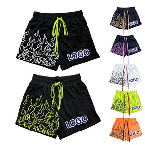 Shorts décontractés pour hommes en maille personnalisée, taille élastique, 100% polyester, séchage rapide pour les sports d'été, course à pied, DDP - Product Image 6