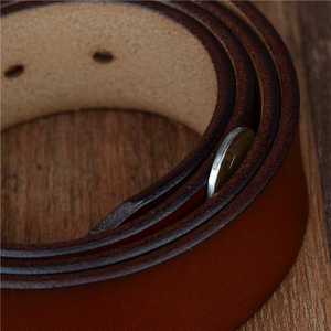 Ceinture décontractée de luxe pour homme, en cuir de vachette véritable ciré, inspirée du cuir de crocodile, avec boucle en acier de haute qualité, étanche - Product Image 3