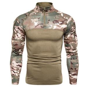 T-shirts tactiques à manches longues pour hommes, polyester, séchage rapide, ajustables, pour la chasse et la pêche - Product Image 1