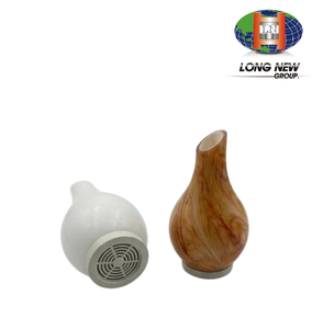 โคมไฟน้ำมันหอมระเหย ABS แบบกำหนดเอง LONGNEW |   เครื่องทำความชื้นลายไม้สีดำ/น้ำเงินสำหรับโฮมออฟฟิศและห้องนอน - Product Image 6