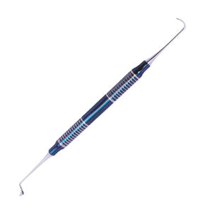 Cureta Periodontal Manual Mini de Acero Inoxidable de Grado Quirúrgico, Raspador Dental Ergonómico con Mango de Silicona Codificado por Colores, Premium - Product Image 2