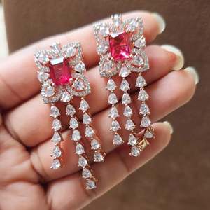 14K Gold Plated Designer Bridal Earring and Choker Set for Daily Wear - Product Image 3