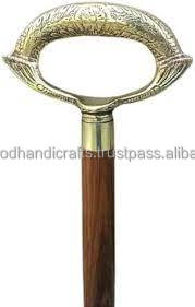 Bastón de madera de Venta caliente de nuevo diseño con nuevo diseño mango de latón bastón de caminar plegable bastones de caminar decorativos - Product Image 2