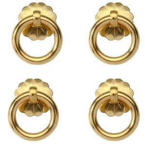 Set Of 4 <b>Door</b> Knocker Natural Gold Finished Classic Design <b>Door</b> & <b>Window</b> <b>Accessories</b> Metal Knockers for Decorative - Product Image 1