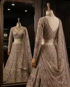 Divyam Creation Lehenga Choli en Faux Georgette Rouge Brodé, Robe Traditionnelle Indienne Longue pour Fête et Mariage, Taille Standard Femme - Product Image 5