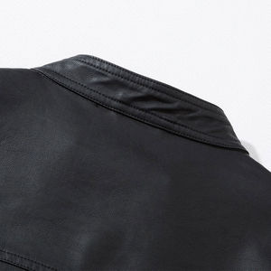 Factory Wholesale Men's Leather Jacket for Biker <b>Distressed</b> Genuine Lambskin <b>Top</b> Quality Material - Product Image 4