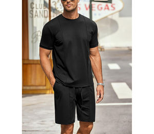 Mens Summer Tracksuit Fashionable Short Sleeve Top and Shorts Two Piece <b>Set</b> Casual Loose Fit Men Sportswear Suit - Product Image 6