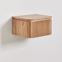 Table de chevet rectangulaire Vandana Nova Optima 35x30 cm en bois d'acacia Biljandi