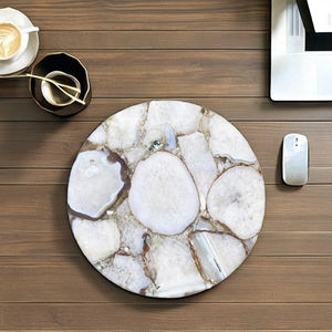 โต๊ะเรซิ่นหินอาเกตขัดเงาทำมือ ลายดอกไม้ทางศาสนา ดีไซน์หรูหรา สีสันปรับแต่งได้ งานฝีมือทันสมัย ใหม่ล่าสุด - Product Image 3