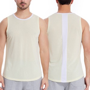 Camiseta Deportiva Acanalada para Hombre, Camiseta sin Mangas para Gimnasio, Camiseta Super Gruesa para Entrenamiento, para Verano - Product Image 4