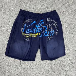 The <b>Only</b> Culture <b>Men's</b> Black Cotton Shorts Elastic Waist Street Style Letter Print Front Logo Breathable Knitted - Product Image 2