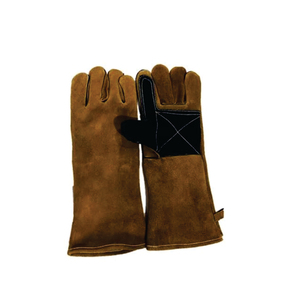 Guantes de Cuero Vacuno Dorado de Alta Calidad, Resistentes al Calor, Anti-Corte, Anti-Impactos, Transpirables, Forrados con Forro Polar, para Metal Fundido - Product Image 1