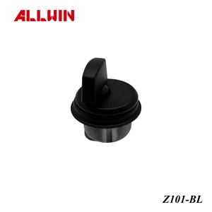 Cylindre de serrure à mortaise en zinc noir avec bouton rotatif, cylindres de serrure à clé - Product Image 2