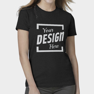 Camiseta de Mujer de Manga Corta con Cuello en V, 100% Algodón, Tejido de Punto Sencillo, 160 GSM - Product Image 6