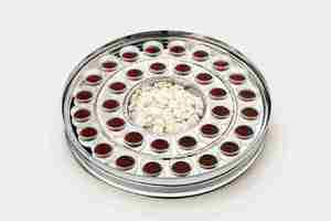 Premium Stainless Steel Communion Tray Set 33 Cups Center Bread <b>Plate</b> Mirror Finish Stable Base Heavy Duty Church Dishwasher - Product Image 5