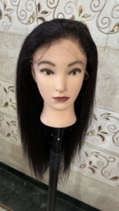 <b>HD</b> <b>Lace</b> 13x6 Frontal Natural Indian Remy Straight Human Hair <b>Wigs</b> for Female 100g Hair Styling - Product Image 1
