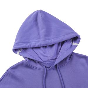 Vente en gros de sweats à capuche polaire unis pour hommes, coupe oversize, 100% coton, avec logo personnalisé, effet délavé à l'acide et décoloration, style Y2K, grandes tailles, style Sweet - Product Image 2