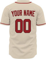 Jersey Baseball Sublimasi Kustom Grosir Pabrik Terlaris Unisex Lengan Pendek Seragam Olahraga