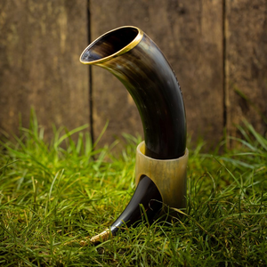 Cuerno Indio para Soplar, Hecho a Mano, Cuerno de Búfalo para Beber, Auténtico Cuerno Vikingo Pulido con Sonido Vikingo - Product Image 6