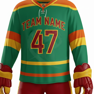 Camisetas de Hockey sobre Hielo Personalizadas de Alta Calidad al por Mayor |   Fábrica OEM |   Uniformes de Hockey Ligeros y Transpirables de Malla para Equipos con Logotipo - Product Image 4