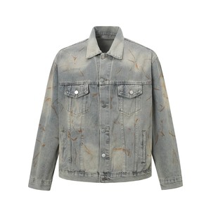 Chaqueta Vaquera Extra Grande para Hombre, Algodón Rígido, Suministro al por Mayor para Tiendas de Ropa Vintage - Product Image 2