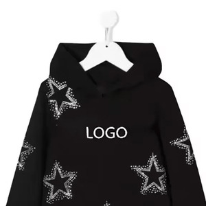 Sudaderas con Capucha para Hombre de Primera Calidad, Mezcla de Algodón, con Cierre, Diseño Personalizado, Bordado Digital, Pedrería, Forro Polar, Color Sólido, para Invierno - Product Image 4