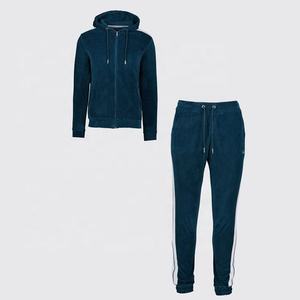 Combinaison de jogging de haute qualité pour hommes, bleu, survêtement à fermeture éclair personnalisé, rayures latérales, meilleur design, polaire brodée, solide - Product Image 4