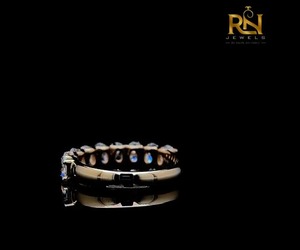Oval Cut Lab Grown Diamond Half Eternity Band Solid Gold Shared Prong <b>Stacking</b> <b>Ring</b> Women OEM ODM Wholesale B2B Supply - Product Image 6