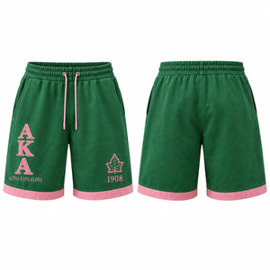 Pantalones Cortos Bermuda para Hombre, Color Rosa Verde, Sólidos, Casuales, Ecológicos, Transpirables y Anti-UV, Cintura Elástica, Corte Medio, Algodón - Product Image 1