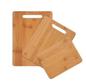 Juego de 3 tablas de cortar de madera de acacia para cortar frutas, verduras y carne, tabla moderna para cortar y servir charcutería, accesorios de cocina - Product Image 1