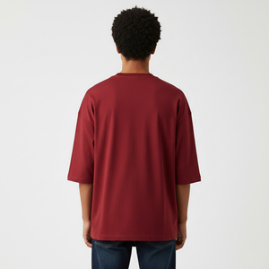 T-shirt Homme Col Rond Coupe Oversize Épaules Tombantes Léger Style Urbain Idéal Sport et Quotidien – Prix de Gros Abordable - Product Image 6