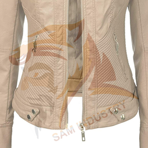 <b>Top</b> Quality Material Made <b>Leather</b> Jacket Customized Logo Best Selling Outdoor Women <b>Leather</b> Jacket for Adults - Product Image 4
