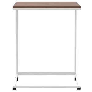 Mesa Auxiliar Pequeña y Portátil de Madera Sintética Blanca para Uso como Mesa de Centro - Product Image 3