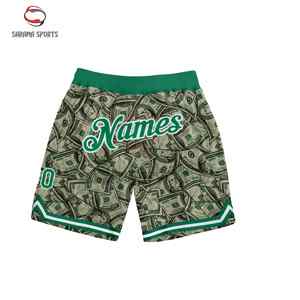 Shorts de basketball pour hommes, style tendance, impression par sublimation intégrale, séchage rapide et respirant, prix de gros abordable - Product Image 1